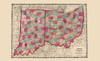 Ohio, Indiana - Johnson 1860 Poster Print by Johnson Johnson # OHZZ0013