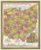 Ohio with Cincinnati Ohio - Mitchell 1846 Poster Print by Mitchell Mitchell # OHZZ0004