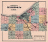 Cuyahoga Ohio Outline - 1876 Poster Print by Unknown Unknown # OHCU0001
