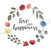 Live With Happiness Poster Print by Milli Villa # MVSQ598A