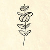 Paper Simple flower 2 Poster Print by Milli Villa # MVSQ607B