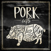 Pork Cuts Poster Print by Mlli Villa # MVSQ491B