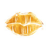 Gold Lips Poster Print by Mlli Villa # MVSQ499B