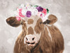 Cow Flowers Poster Print by Mlli Villa # MVRC601A