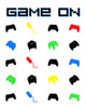 Gamer On Blue Poster Print by Mlli Villa # MVRC545B