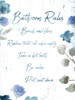 Floral Bathroom Rules Poster Print by Mlli Villa # MVRC507A