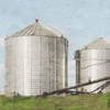 Twin Silos Poster Print by Marcus Prime # MPSQ222B