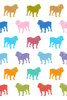 Bulldog Pattern 1 Poster Print by Marcus Prime # MPRC765A