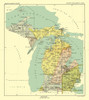 Michigan - Hoen 1896 Poster Print by Hoen Hoen # MIMI0004