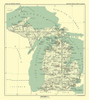Michigan - Hoen 1896 Poster Print by Hoen Hoen # MIMI0003