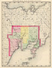 Delta Michigan - Walling 1873 Poster Print by Walling Walling # MIDE0002