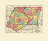 Carroll  Fredrick Maryland - Stedman 1873 Poster Print by Stedman Stedman # MDCA0005