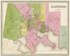 Baltimore Maryland - Bradford 1838 Poster Print by Bradford Bradford # MDBA0003