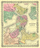 Boston , Adjacent Area Massachusetts - Colton 1855 Poster Print by Colton Colton # MABO0009