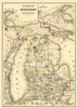 Railroad Map - Gray 1876 Poster Print by Gray Gray # MAZZ0009