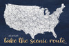 Scenic Route USA Map Poster Print by Marla Rae # MAZ5626