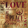 Peace and Love Poster Print by Luke Wilson # LW6190