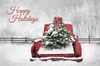 Happy Holidays Rusty Red Truck Poster Print by Lori Deiter # LD1964