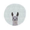 Baby Circle Llama Gray Poster Print by Leah Straatsma # LSSQ001J