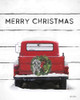 Christmas Truck on Wood Poster Print by Lori Deiter # LD1849