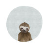 Baby Sloth Gray Poster Print by Leah Straatsma # LSSQ001E