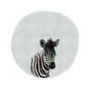 Baby Zebra Gray Poster Print by Leah Straatsma # LSSQ001G