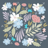 Square Floral Poster Print by Leah Straatsma # LSSQ006A