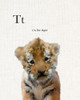 Baby Tiger Linen Poster Print by Leah Straatsma # LSRC008E1