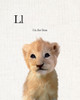 Baby Lion Linen Poster Print by Leah Straatsma # LSRC008K1