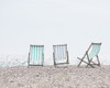 Beach Chairs Poster Print by Leah Straatsma # LSRC049