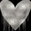Big Hearted Silver on Black Poster Print by Lindsay Rodgers # LSG116678