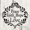 Peace Faith Hope and Love    Poster Print by Linda Spivey # LS1800