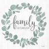 Family Forever Eucalyptus Wreath Poster Print by Kate Sherrill # KS171