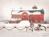 Christmas Barn and Bike    Poster Print by Lori Deiter # LD1591