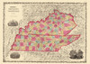 Kentucky, Tennessee - Johnson 1864 Poster Print by Johnson Johnson # KYZZ0019