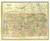Kansas - Cram 1886 Poster Print by Cram Cram # KSZZ0003