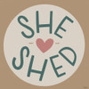 She Shed Round Poster Print by Gigi Louise # KBSQ095A