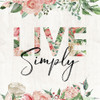 Live Simply Floral Poster Print by Gigi Louise # KBSQ061A