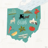 Ohio Icons Poster Print by Gigi Louise # KBSQ115J
