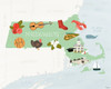 Massachusetts Icons Poster Print by Gigi Louise # KBRC136G