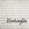 Washington Cities Poster Print by Gigi Louise # KBSQ053B