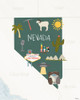 Nevada Icons Poster Print by Gigi Louise # KBRC136J