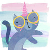 Kittyhorn Ombre 1 Poster Print by Allen Kimberly # KASQ1885A