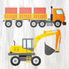 Tractor and Trucks 3 v2 Poster Print by Allen Kimberly # KASQ1601C