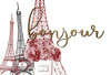 From Paris 5 Red Poster Print by Allen Kimberly # KARC1718A
