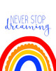 Never Stop Dreaming 1 Poster Print by Kimberly Allen # KARC2007A