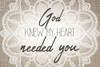 God Knew Poster Print by Kimberly Allen # KARC1957C