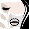 Calm Face With Shapes Poster Print by Jace Grey # JGSQ1089A