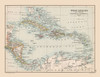 West Indies Central America - Bartholomew 1892 Poster Print by Bartholomew Bartholomew # ITWI0010