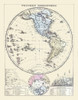 Western Hemisphere - Mitchell 1877 Poster Print by Mitchell Mitchell # ITWH0004